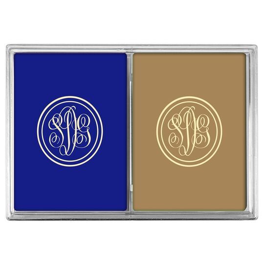 Double Circle Monogram Double Deck Playing Cards